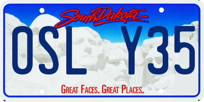 SD license plate 0SLY35