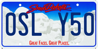 SD license plate 0SLY50