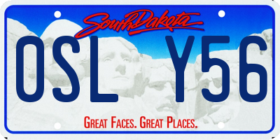 SD license plate 0SLY56