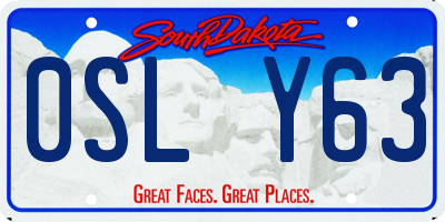 SD license plate 0SLY63