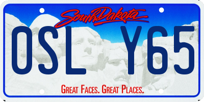 SD license plate 0SLY65