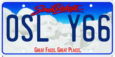 SD license plate 0SLY66