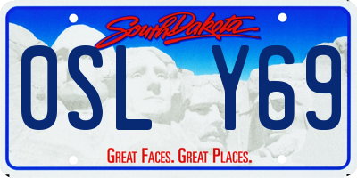 SD license plate 0SLY69