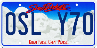 SD license plate 0SLY70