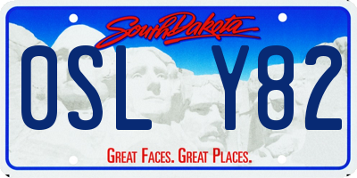 SD license plate 0SLY82