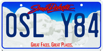 SD license plate 0SLY84