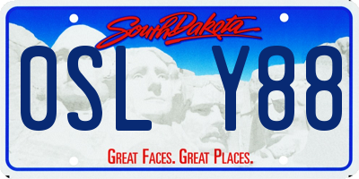 SD license plate 0SLY88