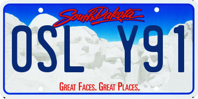 SD license plate 0SLY91
