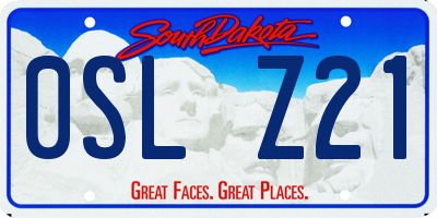 SD license plate 0SLZ21