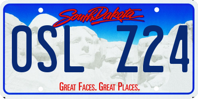 SD license plate 0SLZ24