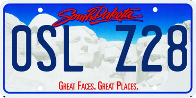 SD license plate 0SLZ28