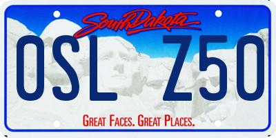 SD license plate 0SLZ50