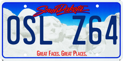 SD license plate 0SLZ64