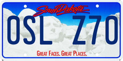 SD license plate 0SLZ70