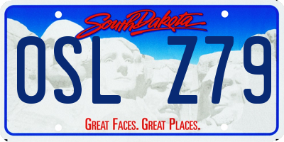 SD license plate 0SLZ79
