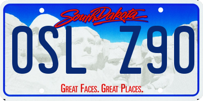 SD license plate 0SLZ90
