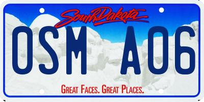 SD license plate 0SMA06
