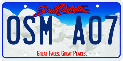 SD license plate 0SMA07
