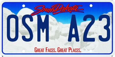 SD license plate 0SMA23