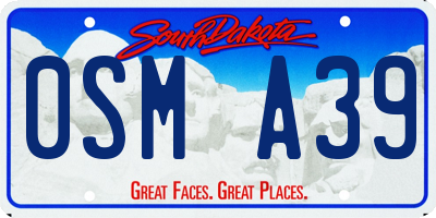 SD license plate 0SMA39