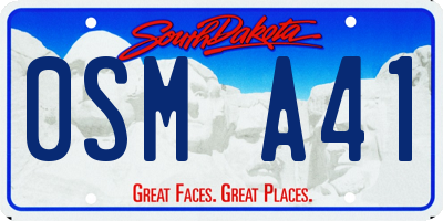 SD license plate 0SMA41