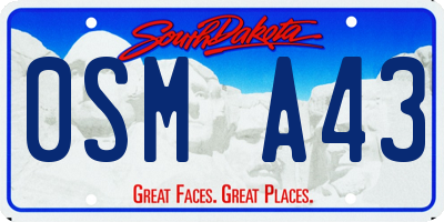 SD license plate 0SMA43