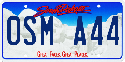 SD license plate 0SMA44
