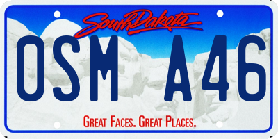 SD license plate 0SMA46