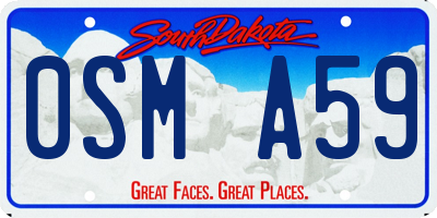 SD license plate 0SMA59