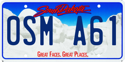 SD license plate 0SMA61