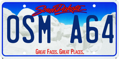 SD license plate 0SMA64