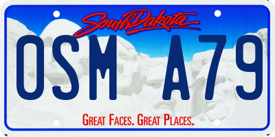 SD license plate 0SMA79