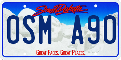SD license plate 0SMA90