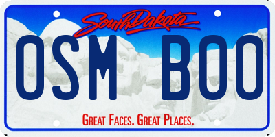 SD license plate 0SMB00