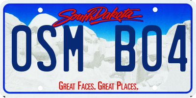 SD license plate 0SMB04