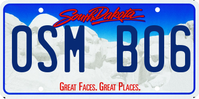 SD license plate 0SMB06