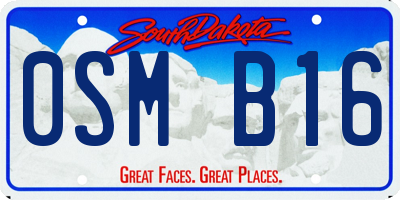 SD license plate 0SMB16
