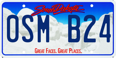 SD license plate 0SMB24