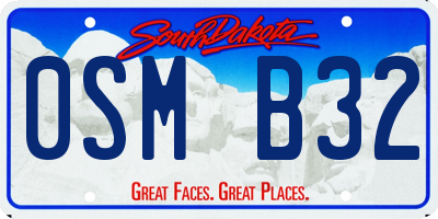 SD license plate 0SMB32