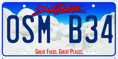 SD license plate 0SMB34