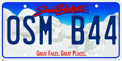 SD license plate 0SMB44