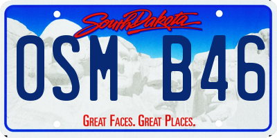 SD license plate 0SMB46