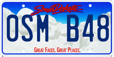 SD license plate 0SMB48
