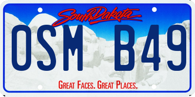 SD license plate 0SMB49