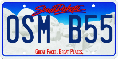 SD license plate 0SMB55