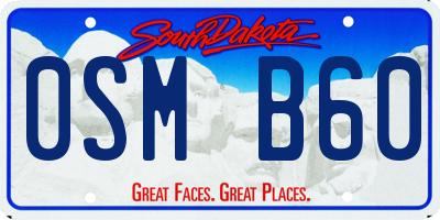 SD license plate 0SMB60