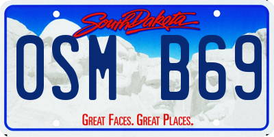 SD license plate 0SMB69