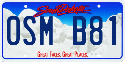 SD license plate 0SMB81