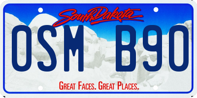 SD license plate 0SMB90