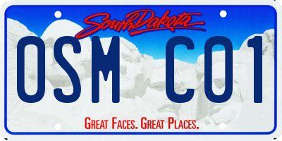 SD license plate 0SMC01
